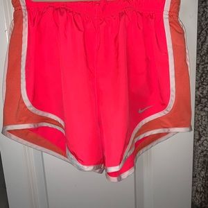 Pink nike track shorts